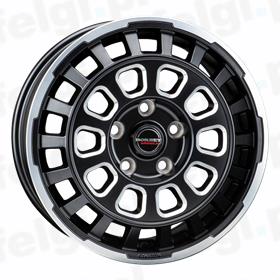 Borbet CW7 black rim window polished matt