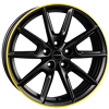 Felga Borbet LX18 black matt rim yellow