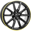 Felga Borbet LX19 black matt rim yellow