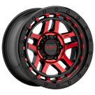 Felga KMC Wheels RECON Gloss Black Machined Red