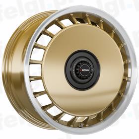 Ronal R50 REV-B Gold Lip Polished