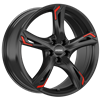 Felga Ronal R62 Jetblack Red