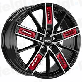 Ronal R67 Jetblack Red Diamond